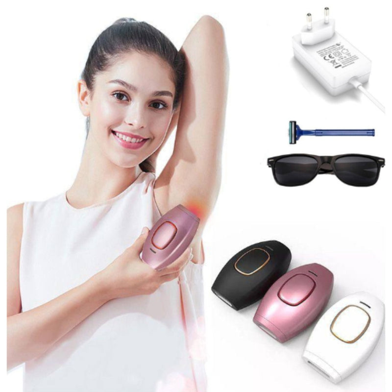 Aparelho de depilação IPL para remoção permanente de pelos, depilação indolor para o rosto e corpo feminino.