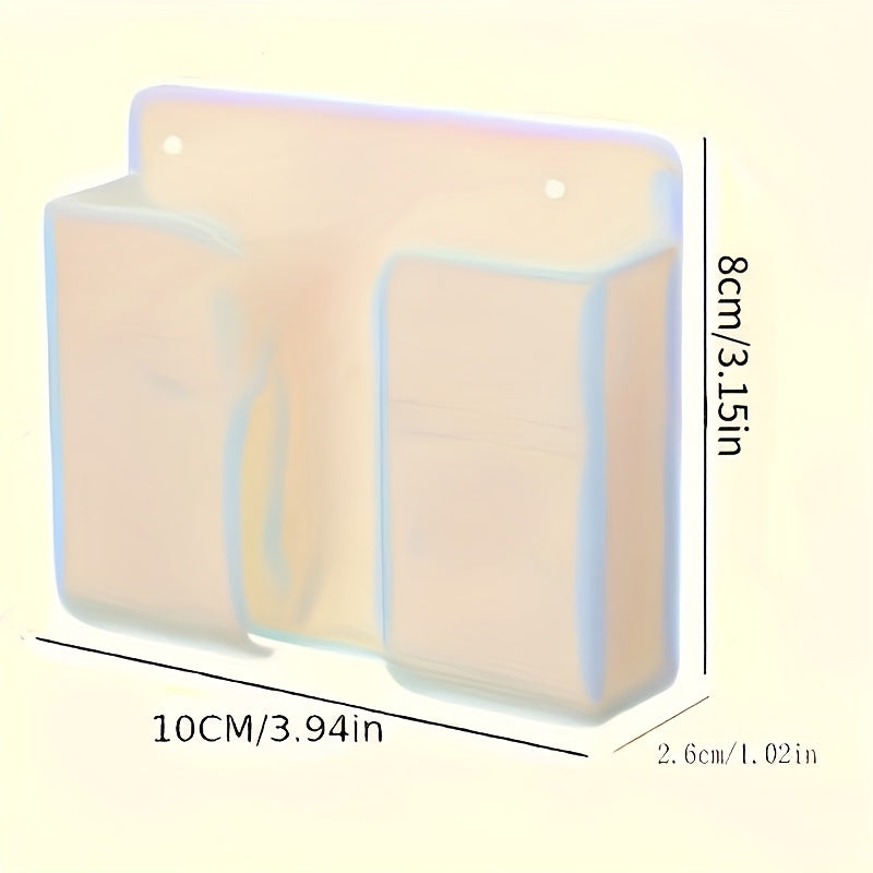 Suporte de parede para celular (1 unidade), material adesivo de policarbonato, sem necessidade de furar.