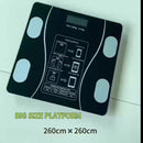 Balança multifuncional, modelo a bateria, que se conecta à internet para consultar o histórico de dados.