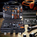 Kit de ferramentas multifuncional portátil para reparo de carros com 46 peças.