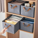 Kit com 8 organizadores de roupas dobradas, ideal para camisas íntimas e calças jeans.