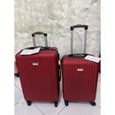 Mala de viagem grande com rodas giratórias 360°, feita de polipropileno.