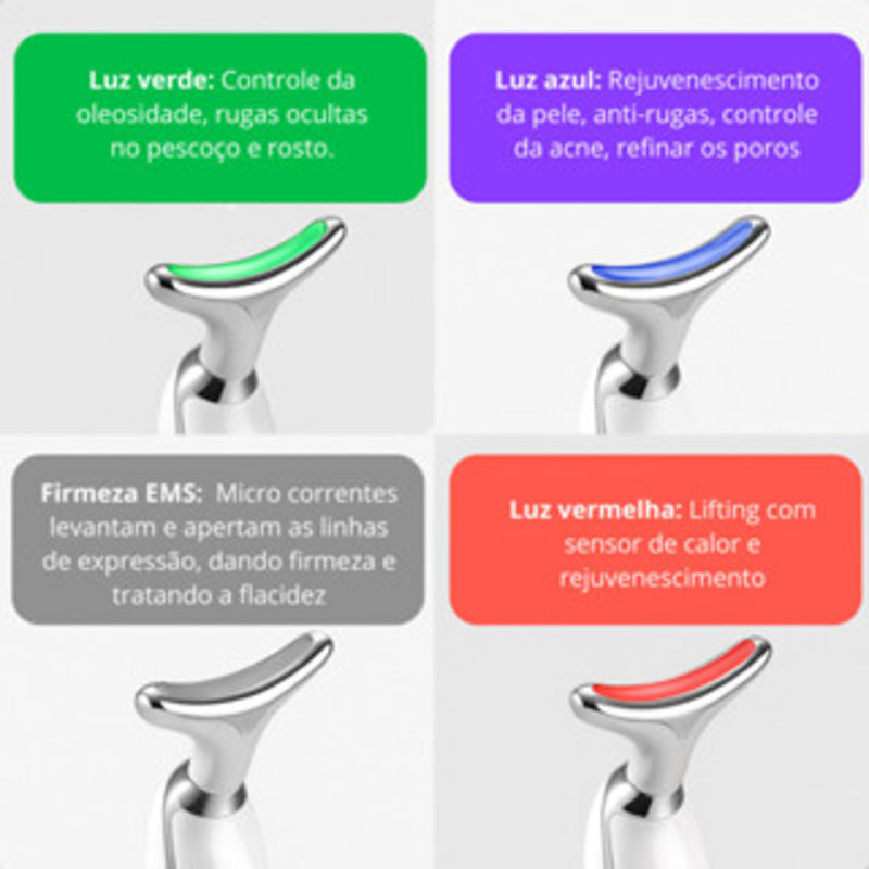 Massageador elétrico facial e para pescoço.