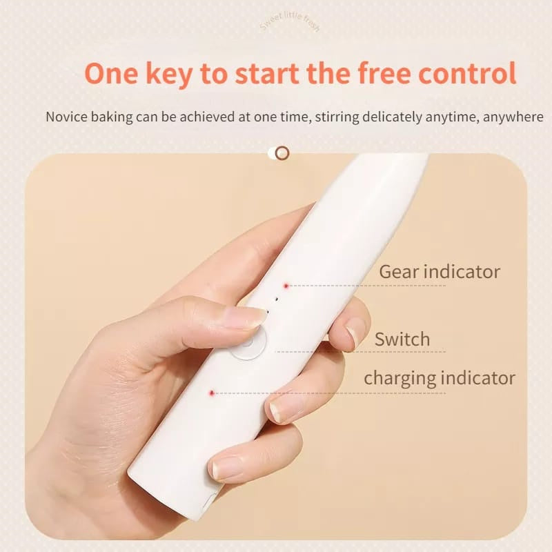 Batedeira elétrica portátil 2 em 1 para bebidas, leite, café e ovos.