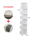 Organizador Multiuso para Cosméticos, Bolsa de Tecido para Pendurar, Suporte de Porta Multifuncional.