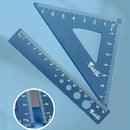 Conjunto de desenho técnico em metal com 4 peças, caixa de armazenamento, conjunto de réguas de medição para estudantes.