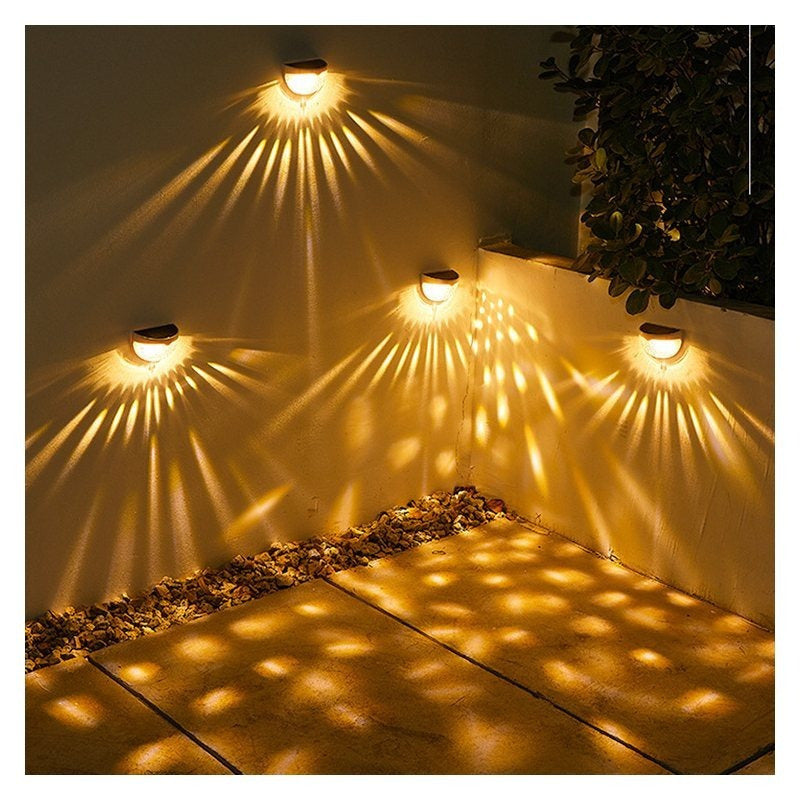 Conjunto de 4 luminárias solares para cerca, deck e parede – Iluminação externa perfeita para cercas, decks, pátios, garagens e escadas.