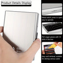 Porta-cartões de metal com blindagem eletromagnética e proteção RFID antifurto.