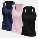 Kit com 3 Regatas Femininas para Natação – Regata de Secagem Rápida, Camiseta para Treino, Academia, Esporte e Fitness.