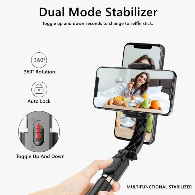 Estabilizador Gimbal Bastão de Selfie Tripé Bluetooth 4.0 Sem Fio.
