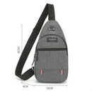 Mochila transversal de peito.