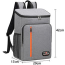 Mochila térmica grande de 20 litros, portátil, à prova d'água e resistente.