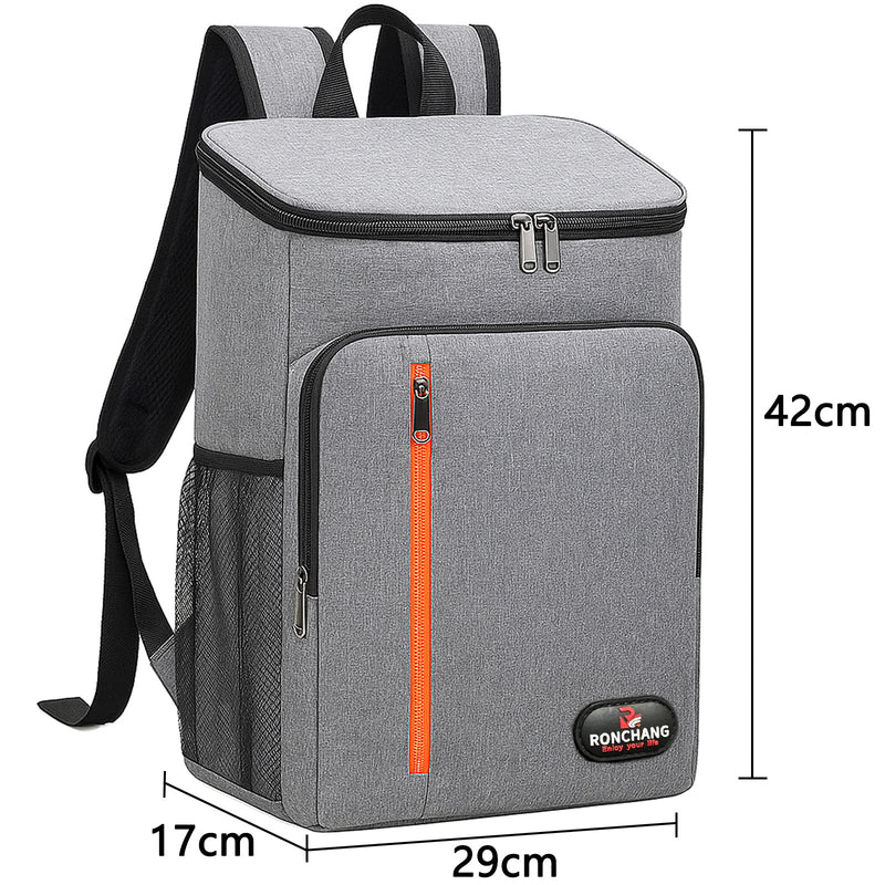 Mochila térmica grande de 20 litros, portátil, à prova d'água e resistente.