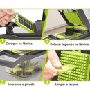 Fatiador e cortador de legumes multifuncional 13 em 1.