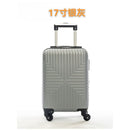 Mala de viagem, Tamanhos 17, 18, 19, 20 e 21 polegadas. Possuem protetores de canto em liga de alumínio resistentes a impactos e trava TSA. Feitas de ABS e fibra de poliéster refinada com superfície lisa.