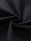 Camiseta masculina básica casual de gola redonda com estampa minimalista de cruz.