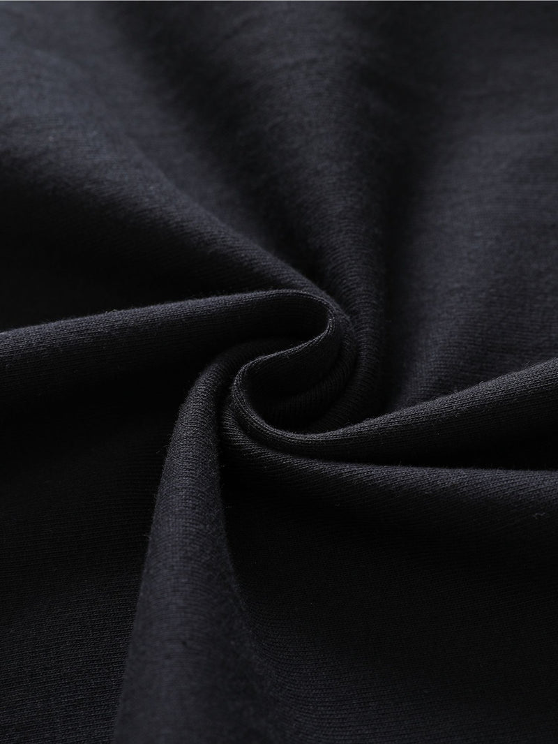 Camiseta masculina básica casual de gola redonda com estampa minimalista de cruz.