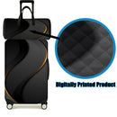 Conjunto de 2 peças de malas estampadas (1 mala de viagem + 1 capa protetora para mala), mala de mão com rodinhas.