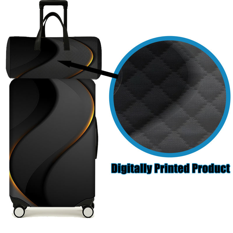 Conjunto de 2 peças de malas estampadas (1 mala de viagem + 1 capa protetora para mala), mala de mão com rodinhas.
