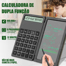 Mini calculadora de escritório com tela sensível ao toque e caneta stylus para caligrafia.