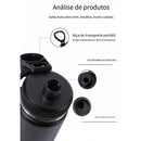 Garrafa térmica em aço inoxidável com design portátil, vedação à prova de vazamentos, 6000ml.