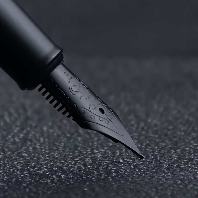 Caneta de Caligrafia Metálica com Ponta Fina e Conversor de Tinta - Ponta Recarregável de 3,4 mm.