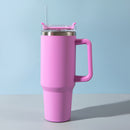 Caneca térmica de aço inoxidável com dupla camada, à prova de vazamentos e isolada