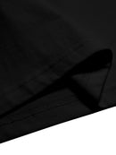 Camiseta masculina 100% algodão - Camiseta minimalista com estampa de gato olhando para a parede.