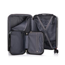 Conjunto de viagem de 10 kg com zíper, rodinhas duplas extensíveis 360° e certificação TSA.