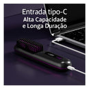 Escova Alisadora sem fio com visor digital – Recarregável, portátil e rápida.