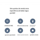 Garrafa térmica em aço inoxidável com design portátil, vedação à prova de vazamentos, 6000ml.