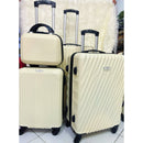 Mala de viagem grande com rodas giratórias 360°, feita de polipropileno.