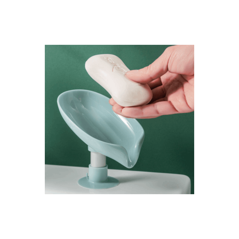 Saboneteira minimalista e criativa com ventosa – Organizador para banheiro e cozinha.