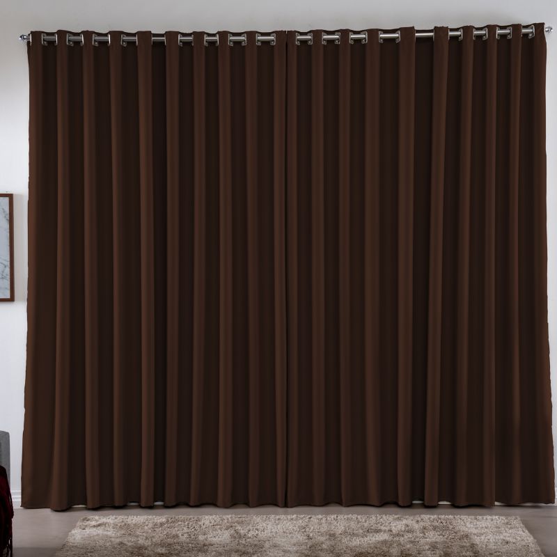 Cortina Blackout - Bloqueio de Luz 2,80 x 1,80, Dois Painéis com Ilhós Cromados.