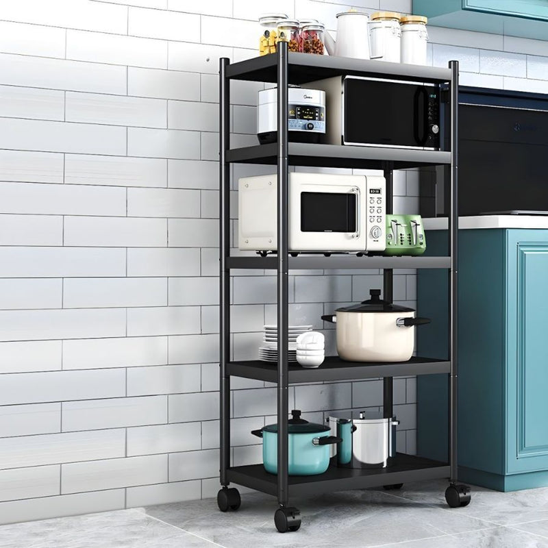 Prateleira Multiuso com 6 Suportes de Aço para Cozinha, Panelas e Outros Objetos - Organizador para Sala de Estar e Quarto.