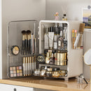 Organizadores de mesa de luxo para maquiagem.