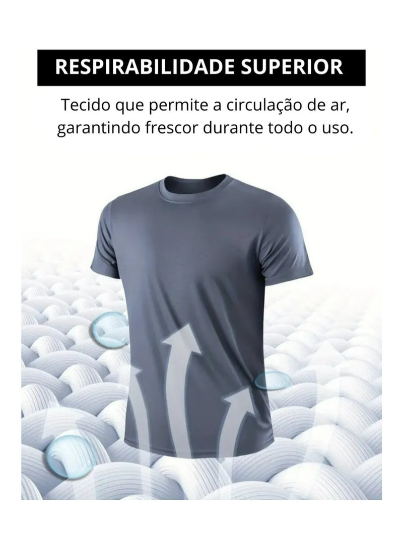 Camiseta masculina para treino na academia.