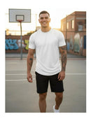 Camiseta masculina para treino na academia.