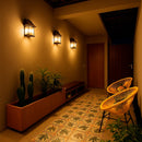 Kit de 4 apliques de parede solares retrô.