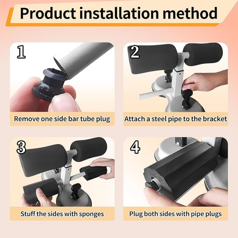 Rodas abdominais com forte sucção e 3 níveis ajustáveis.