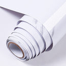 1 rolo de papel de parede com estampa de mármore branco, à prova de óleo, impermeável e resistente ao calor, autoadesivo e decorativo para cozinha, banheiro, quarto e sala de estar. Fácil de aplicar e remover.