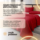Conjunto de cama Casal Queen com 3 peças - Super macio com lençóis para cama box.