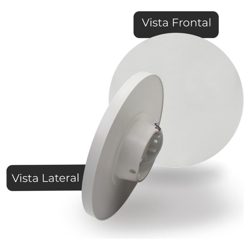 Aplique de parede Eclipse - Branco e Preto, para uso interno/externo, AR55