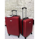 Mala de viagem grande com rodas giratórias 360°, feita de polipropileno.