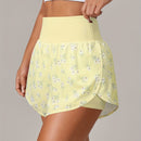 Shorts de ioga femininos de secagem rápida com bolso de tela.