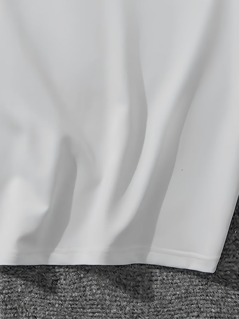 Camiseta masculina 100% algodão - Camiseta minimalista com estampa de avião e gola redonda.