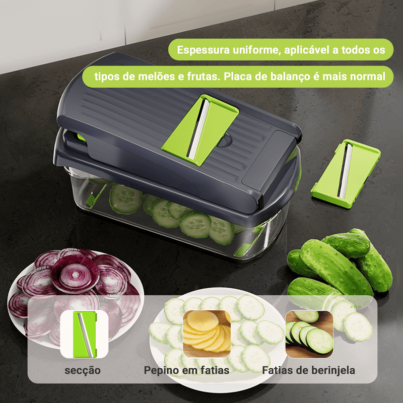 Fatiador e cortador de legumes multifuncional 13 em 1.