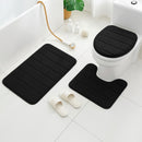 Conjunto de 3 tapetes de banheiro felpudos, antiderrapantes e hipoalergênicos