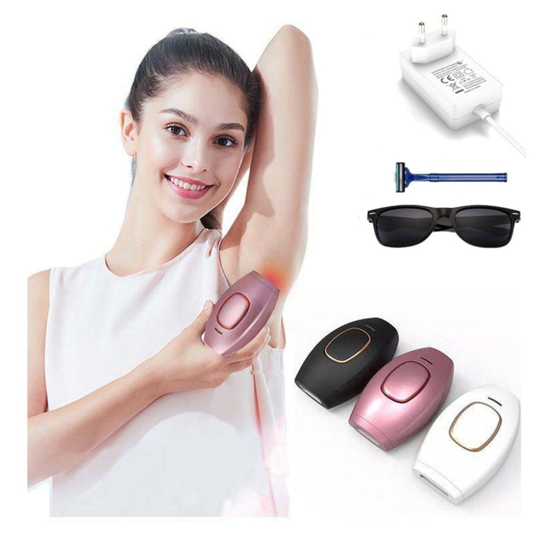 Aparelho de depilação IPL para remoção permanente de pelos, depilação indolor para o rosto e corpo feminino.