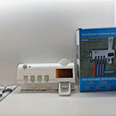 Suporte para escova de dentes elétrica com armazenamento integrado, sensor inteligente, esterilização, ventilação e drenagem eficiente.